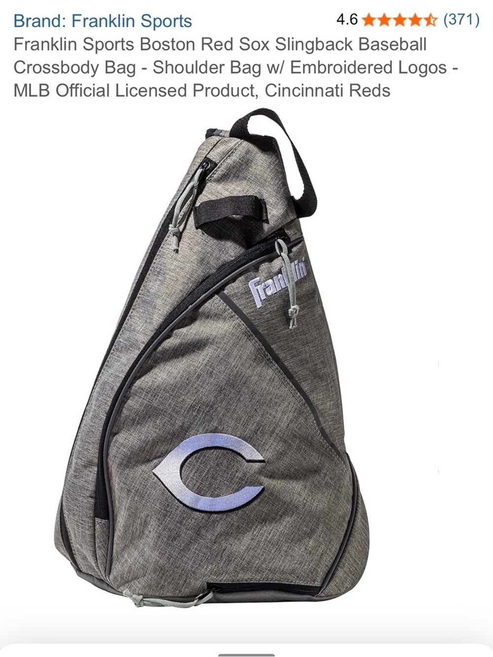 Sling style baseball or casual bag